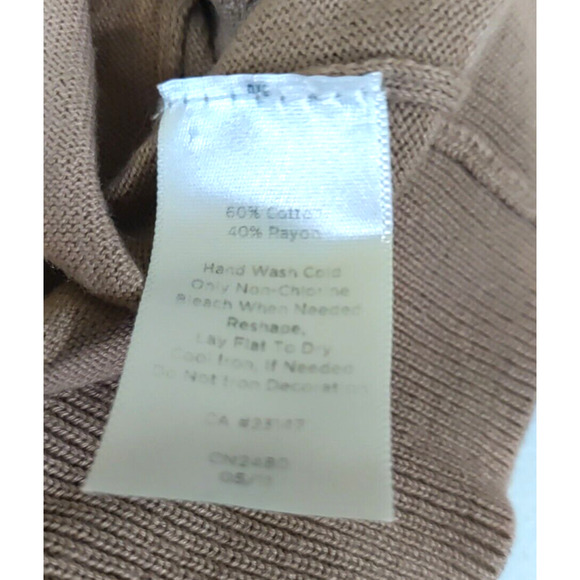 Talbots Women Sequins Snap Sweater Cardigan Long Sleeves Size L Color Tan - Picture 7 of 9